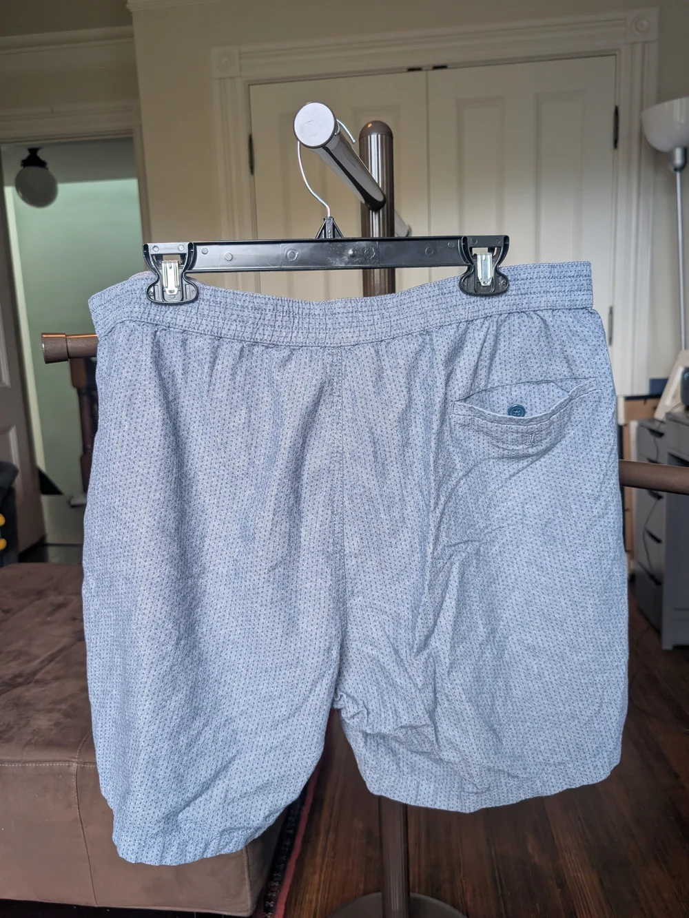 J. Crew Men's Light Blue Patterned Casual Shorts